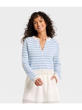 NWT Universal Thread Women’s Crewneck Cotton Cardigan Size Large